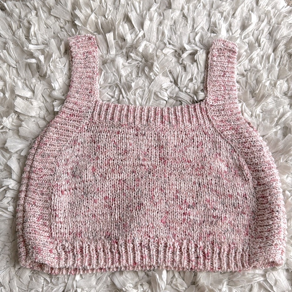 Zara Cropped Knit Sweater Tank Size Large